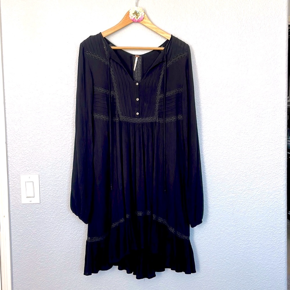 Free People Dress Black long sleeve